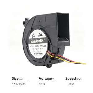 พัดลมแบบแรงเหวี่ยง SANYO DENKI San Ace รุ่น 9BMB12P2K01 ขนาด 97*33 มม. 12V DC 40.8W 3.4A 1.61 ลบ.ม./ชม. 6850 รอบต่อนาที สำหรับเซิร์ฟเวอร์และอุปกรณ์โทรคมนาคม - Product Image 2