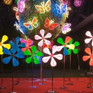 LED <b>Windmill</b> Light IP66 Waterproof Stainless Steel <b>Garden</b> Lawn Path Festival Night Scene Decoration - Product Image 1