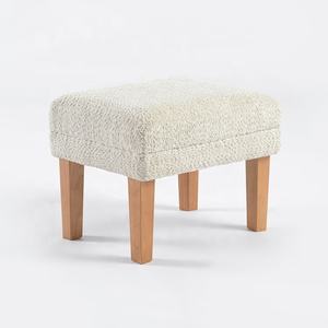 Sillón mecedora de madera balancín tapizado blanco cómodo moderno con Teddy Nursery para uso en el baño - Product Image 5