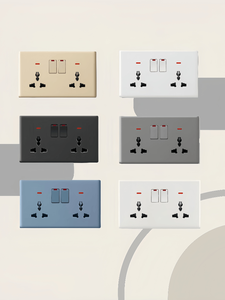 Fiko Anh Tiêu Chuẩn Vàng Thép Không Gỉ Tường Chuyển Đổi Ổ Cắm Với USB-A/C Nhanh Phí 16A Max. Hiện tại 250V Max. Điện Áp - Product Image 3