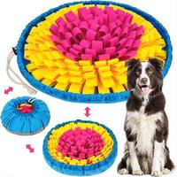 Gamelle pour chien moderne, portable, pliable, écologique, en feutre, à alimentation lente, et tapis olfactif floral pour l'entraînement, le jeu de puzzle automatique et la réduction de l'anxiété