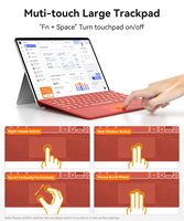 Penutup Keyboard Surface Pro untuk Microsoft Surface Pro 11/10/9/8/X 13 Inci Keyboard Magnetik dengan Penyangga Pena Berlampu Latar 7 Warna