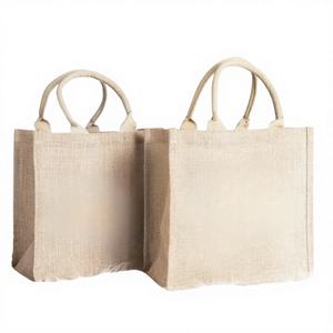 Bolsas de Compra Plegables de Doble Capa, Ecológicas y Grandes, Hechas de Fibras de Yute, Personalizables para Viajes y Uso Alimentario - Product Image 1