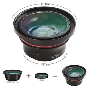 0.39X 2-in-1 design Super Wide Angle Lens for wide angle and macro photography ORDRO Camera Accessories