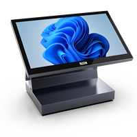 Système de point de vente Intel Core i5 de 12e génération 2026 avec écran Full HD de 15,6 pouces, double écran, stockage SSD de 128 Go, système d'exploitation Windows/Android/Linux