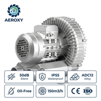 Souffleur annulaire monophasé 220V pour ferme piscicole, aérateur 750W 1HP, pompe à air pour aquaculture