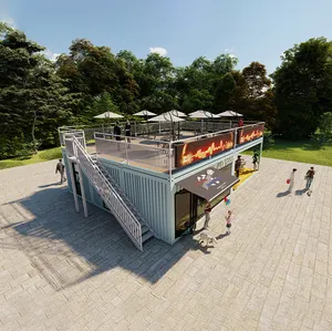 affordable 20 40 ft prefab retail shop shipping container modern restaurant prefabricated ice cream cheap container house