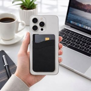 Autocollants promotionnels en silicone pour cartes de crédit, autocollants de protection arrière de téléphone double couche, porte-cartes personnalisé - Product Image 2