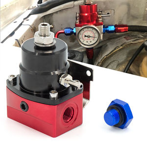 Kit de Regulador de Pressão de Combustível Ajustável de Alta Qualidade AN6 35-75 PSI com Conexões Vermelhas + Azuis e Linha de Óleo Universal FPR-005 - Product Image 5