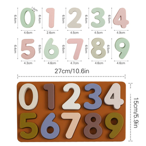 Bpa miễn phí trẻ mới biết đi Montessori học tập số đồ chơi hội đồng quản trị Silicone số câu đố cho trẻ em mầm non giáo dục học tập - Product Image 6
