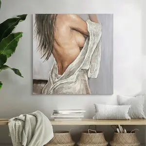 עירום סקסי קיר אמנות ציור עיצובים בד יד מצוירת קיר אמנות ציורי עירום
