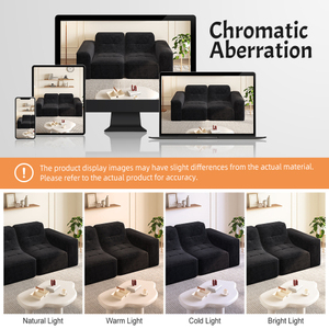New Product Modular Sectional <b>Sofa</b> Set Removable Deep Seat Modern DIY Sparkling Chenille <b>Sofa</b> for Living Room Apartment <b>Office</b> - Product Image 6