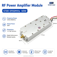 Amplificateur RF GAN 50W 5700-5900MHz avec source de signal numérique intégrée, anti-drone, résistant à l'eau, génération RF SMA-F