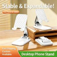 Yüksek Kaliteli Ucuz Esnek Metal Katlanabilir Masaüstü Cep Telefonu Tutucu Dayanıklı Kaymaz Akıllı Telefon Tablet Standı