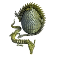 Service de traitement d'impression 3D personnalisé Dragon chinois en plastique FDM et oeuf de dragon