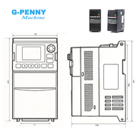 Moteur de broche refroidi par air G-Penny 1,5 kW ER20 de type carré 220 V/380 V avec onduleur/VFD 1,5 kW avec/sans bride de montage