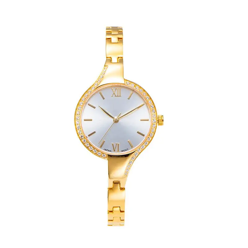 卸売レディース腕時計ダイヤモンドファッション腕時計シンプルでエレガントなクォーツ時計防水