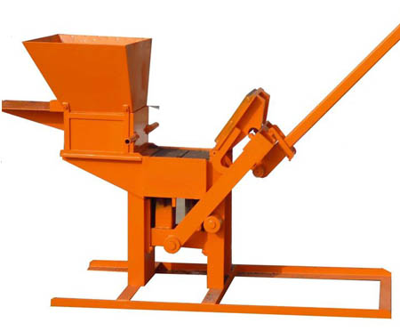 QTS2-40 manual interlocking earth clay brick making machine