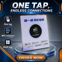 Étiquette autocollante NFC sans contact 13,56 MHz pour menu de table, paiement par contact ou commande rapide par scan