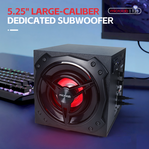 ลำโพงซับวูฟเฟอร์พลาสติก RGB แบบ OEM 2.1 แชนแนล 42 วัตต์ สำหรับคอมพิวเตอร์เล่นเกมและมัลติมีเดีย รุ่น <span class=keywords><strong>Microlab</strong></span> T11 - Product Image 3