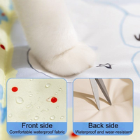 Tapis rafraîchissant pliable pour animaux de compagnie, respirant et imperméable, coussin à pois et à carreaux pour chiens, chats et petits animaux
