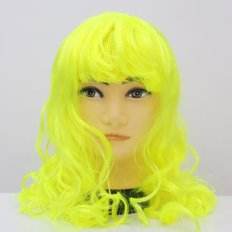Perruque jaune cheveux longs pour costumes cosplay - Product Image 1