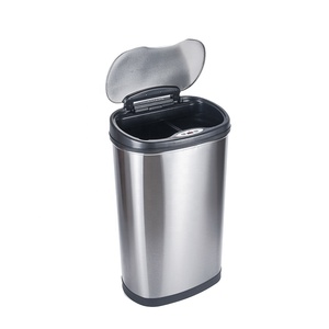 ESO Stainless Steel Electric Touchless Induction Automatic Garbage Rubbish Waste Bin Sensor Dustbin Smart 13 Gallon Trash Can