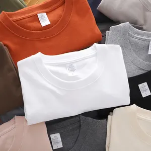 Großhandel Custom Ihr Markenlogo 100% Baumwolle Blank Herren T-Shirt Plain Casual Herren T-Shirts