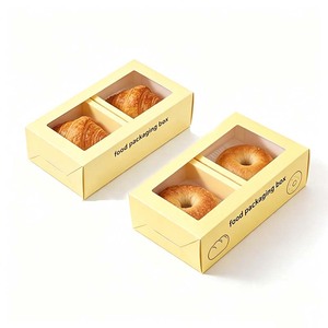 Cajas de Panadería Biodegradables al por Mayor, de Calidad Alimentaria, Elegantes, de Cartón Color Marfil, con Ventana - Product Image 4