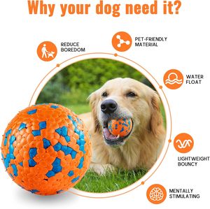 Jouets pour chiens, balles pour chiens agressifs, indestructibles, rebondissantes, flottantes, ETPU 7,5 cm, massent les gencives, durables, solides, pour l'entraînement, colorées - Product Image 3