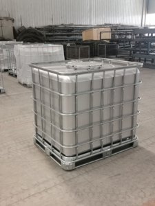 Bồn chứa chất <span class=keywords><strong>l</strong></span>ỏng IBC bằng thép không gỉ 1000L với khung mạ kẽm dùng cho thiết bị chứa hóa chất - Product Image 4