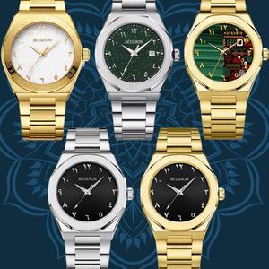 Reloj de Cuarzo de Lujo para Hombre con Esfera Árabe Personalizada, Ultrafino, de Acero Inoxidable, con Correa de Silicona, Estilo Casual, Deportivo y de Negocios - Product Image 2