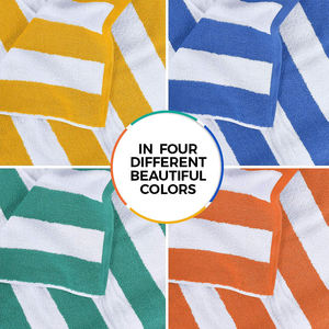 Chất Lượng Cao 100% Bông Siêu Mềm Nhanh Chóng Khô Cabana Sọc Trẻ Em In Du Lịch Tắm Tùy Chỉnh Bãi Biển Khăn - Product Image 4