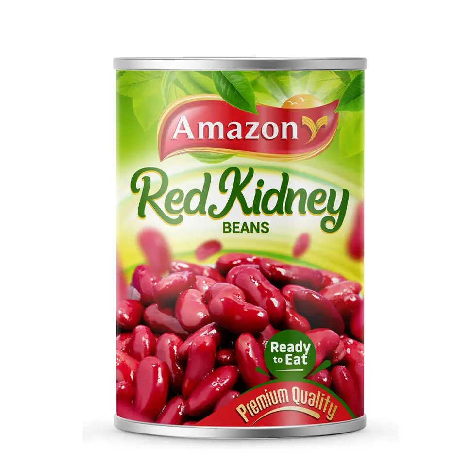 中国のブラインに入った400gの缶詰の赤い斑点のあるインゲン豆