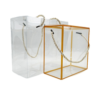 Boîte cadeau personnalisée en plastique PVC transparent avec poignée emballage écologique de matériaux recyclés