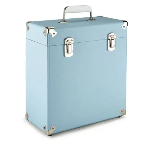 Vinyl Album Case Aufzeichnungen 12 "LPs Lagerung Dj-flightcase Box mit Deckel-Blass Blau/Grün