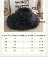 HONEY PAWS Langer PV Flauschiger Bolster-Hunderucksack mit Karomuster Reißverschluss 10kg Kapazität - Einfache Reinigung