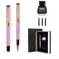 Ensemble de stylos plume de luxe avec clip dragon doré, logo personnalisé imprimé, coffret cadeau, cadeau d'entreprise, vente en gros