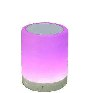 OEM מותאם אישית פרימיום מתנה 2 ב 1 צבעוני מנורת שולחן רמקולים נייד מגע חיישן Led RGB רמקול