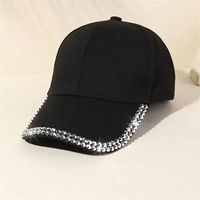 Gorra de Béisbol de PVC con Pedrería, Ajustable, de 6 Paneles, Impermeable, para Hombre y Mujer, Estilo Hip Hop, Visera Plana, Streetwear, Venta al Por Mayor