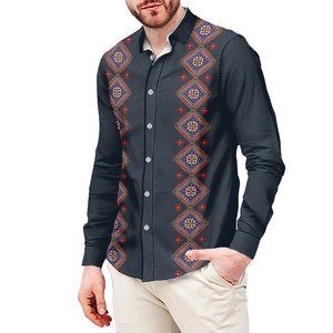 Camisas Guayaberas de <span class=keywords><strong>Manga</strong></span> <span class=keywords><strong>Larga</strong></span> para Hombre, Estampado Geométrico Floral Hawaiano en Alta Definición, <span class=keywords><strong>Guayabera</strong></span> <span class=keywords><strong>Blanca</strong></span> al por Mayor, Nuevas Camisas Hawaianas para la Playa - Product Image 3