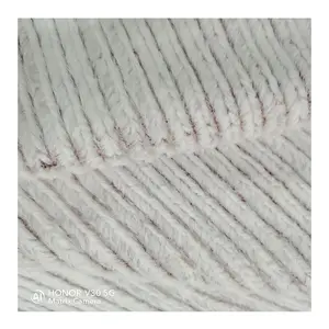 144F Polyester kadife tavşan saç polar kumaş jakarlı desen kış kumaş fırça kadife polar jakarlı kumaş