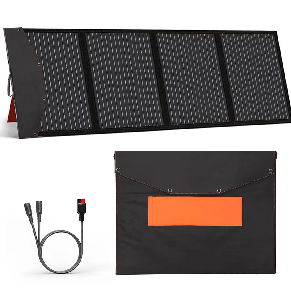 220W Portable Foldable Monocrystalline Solar Panel For 1200W 1800W 2400W 2500W 3600W 4000W 5000W Portable Power Station