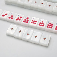 Maßgefertigte Perlmutt-Acryl Amerikanische Mahjong-Steine 160 Stück 1-Schicht Graviertes Pastellfarbenes Mah-Jong-Spiel
