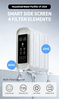 Purificateur d'eau par osmose inverse personnalisé à faible bruit avec double affichage TDS, alcalin 800 GPD, pour usage domestique