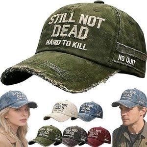 Cappellino da Baseball Ricamato Cross Border STILL NOT DEAD - Stile Vintage Burr a 6 Pannelli Regolabile per Tutte le Stagioni - Product Image 2