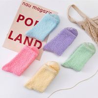 Chaussettes antidérapantes en polaire pour femmes, pour l'hiver, douces, antidérapantes, chauds