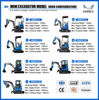 Mini Excavadora con Envío Gratuito, Disponible en Almacén, 2 y 3 Toneladas, Mini Excavadora con Motor Kubota, Excavadora de Cadenas para Proyectos Pequeños