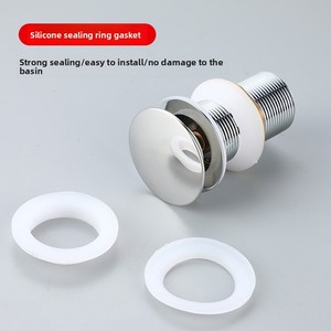 <span class=keywords><strong>Bonde</strong></span> de vidange escamotable en acier inoxydable pour <span class=keywords><strong>lavabo</strong></span>, bouchon de vidange de <span class=keywords><strong>lavabo</strong></span> de salle de bain avec trop-plein, filetage G1 1/4 - Product Image 2