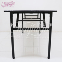 Table de salle à manger pliante rectangulaire de luxe de 6 ou 8 pieds, idéale pour cafés, mariages, banquets et buffets – Fabrication chinoise